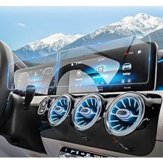 RUIYA savietojams ar Mercedes Benz A klase W177 V177 / B klase W247 / EQC 2019-2024 navigācijas aizsargplēve, auto skaitītāja aizsargplēve, GPS caurspīdīgs ekrāna aizsargs (10,25 collas, iepakojumā 2)