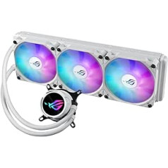 ASUS ROG STRIX LC III 360 ARGB White All-in-One Liquid CPU Water Cooling (Three Addressable ROG ARGB Fans, Anti-Vibration Rubber, Compatible with Intel LGA 1700, 1200, 115X, AMD AM5, AM4)