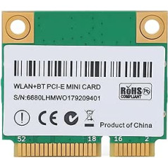 ASHATA WiFi PCI E belaidė kortelė, 5374M WiFi 6E 5G trijų dažnių gigabito 6 GHz juostos belaidžio tinklo plokštė, PCB WiFi kortelė su PCIE prievadu nešiojamam kompiuteriui