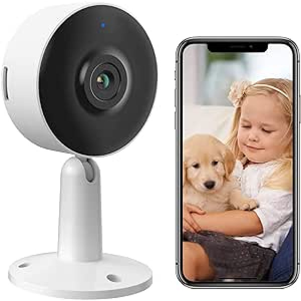 ARENTI IN1 iekštelpu Sicherheitskameras 1PC, 1080p Full HD Baby Monitor Haustierkamera ar Telefon APP, Nachtsicht, 2-Wege-Audio, Bewegungs-/Tonerkennung, SD-Karte&Cloud-Speicher, Alexa-kompatibel