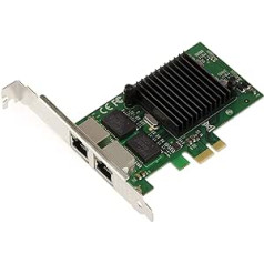 KALEA-INFORMATIQUE PCIe tīkla karte 2 x Gigabit LAN RJ45 ligzdas mikroshēmojums Intel 82575