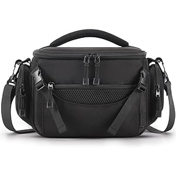 DOMISO SLR DSLR Camera Bag Shoulder Bag Waterproof Camera Bag Black, black