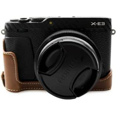 kinokoo PU-Leder Half Case Bottom Case für Fujifilm X-E3 Bottom aufklappbar (braun)