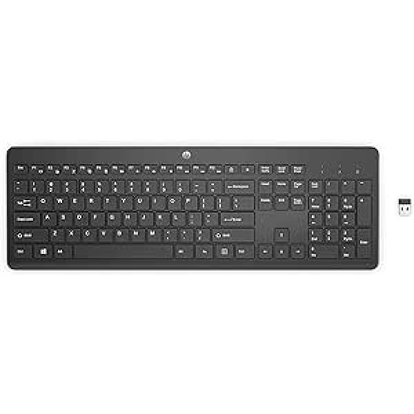 HP 230 (‎3L1E7AA) bezvadu tastatūra (USB sargspraudnis, QWERTZ izkārtojums) melna