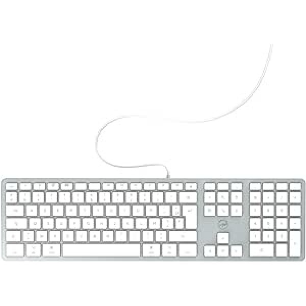 Mobilumo laboratorijos dizainas Touch USB Mac Tastatur AZERTY Weiß- Tastaturen (Verkabelt, USB, AZERTY, Weiß)