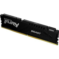 Kingston Fury Beast DDR5 32GB 5200MT/s DDR5 CL40 DIMM galddatoru spēļu atmiņa, viens modulis KF552C40BB-32