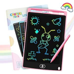 LCD rakstāmdēlis bērniem, 8,5 collu LCD rakstāmplanšetdators, elektroniskā zīmēšanas tāfele, burvju tāfele, bērnu zīmēšanas tāfele, ekrāna rakstīšanas planšetdators, izglītojoša rotaļlieta no 2-8 gadiem, meitenes, zēni, rozā