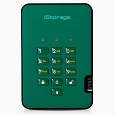 iStorage diskAshur2 256 bitu 4TB — zaļš