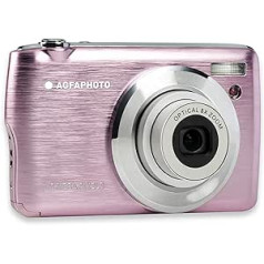 AgfaPhoto AGFA Photo Realishot DC8200 kompaktā digitālā kamera (18 MP, 2,7 collu LCD displejs, 8x optiskā tālummaiņa, litija akumulators, 16 GB SD karte) Rozā