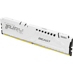 Kingston Fury Beast White XMP DDR5 64GB 6000MT/s CL40 DIMM galddatora atmiņas komplekts ar 4 KF560C40BWK4-64