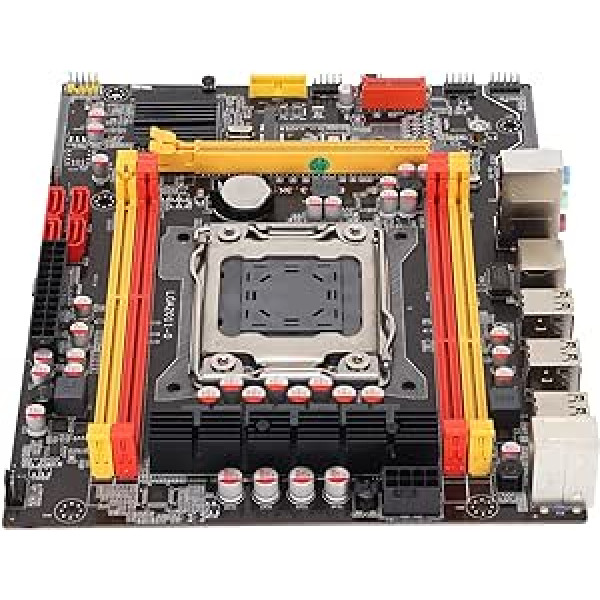 Cuifati Desktop Motherboard, Intel H61 LGA 2011 Gaming Motherboard with M.2 NVME/SATA Slot, Dual Channels DDR3, VGA/DVI/HDML, I7 Processor, 7+1 Power Supply Mode