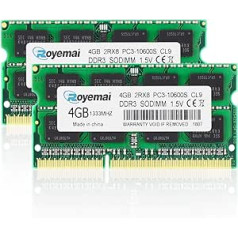 DUOMEIQI 8GB 4GBx2 PC3-10600S DDR3 1333 RAM 2Rx8 204pin 1,5V CL9 4GB Aggiornamento di Memoria per Early/Late 2011 13/15/17 collu MacBook Pro metàe 20d pol.21/06i 11 Mac