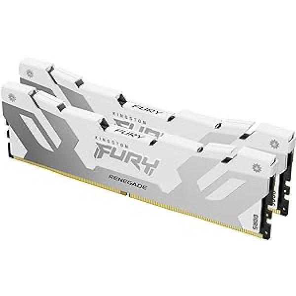 Kingston Fury Renegade DDR5 sudraba/balts XMP 32GB 7600MT/s CL38 DIMM galddatoru spēļu atmiņa (2 komplekts) - KF576C38RWK2-32