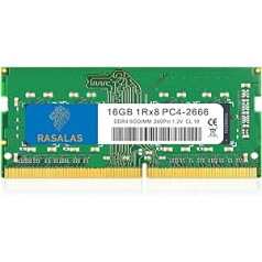 RASALAS 16GB DDR4 2666MHz (DDR4-2666) PC4-21300 (PC4-2666V) bez ECC bezbufera 1,2V CL19 1Rx8 1X16GB viena ranga 260 kontaktu klēpjdatora RAM jauninājums