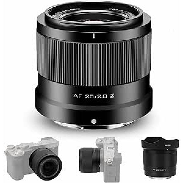 Viltrox 20 mm F2.8 platleņķa automātiskā fokusa objektīvs, saderīgs ar pilna kadra Nikon Z-Mount spoguļkamerām Z5 Z6 Z7 Z6II Z7II Z9