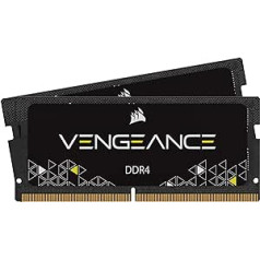 Corsair Vengeance SODIMM 16 GB (2 x 8 GB) DDR4 2933 MHz CL19 atmiņa klēpjdatoriem/piezīmjdatoriem — melns