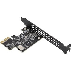 CCYLEZ PCIE to Type E Riser Card Expansion Card, USB 3.2 PCI E Riser Card, Fast Transfer Speed for Win XP 7 8 10 11, for Linux, Double Protection by Ceramic Condes (Black)