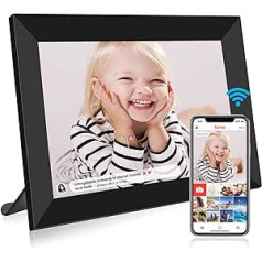 FRAMEO WiFi digitālais attēlu rāmis 10,1 collas digitālais attēlu rāmis 1280 x 800 HD skārienekrāna attēla rāmis, digitāls ar 32 GB atmiņu, slaidrāde, automātiska pagriešana, acumirkļu kopīgošana, izmantojot lietotni