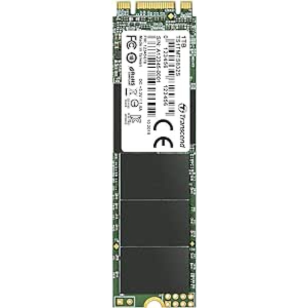 Transcend 1TB SATA III 6Gb/s MTS832S 80 mm vienpusējs M.2 SSD 832S cietvielu diskdzinis TS1TMTS832S