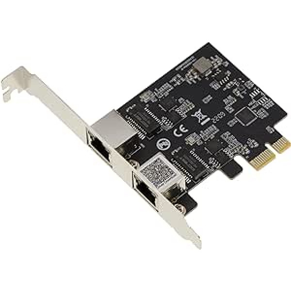 KALEA-INFORMATIQUE PCIe 2.5 LAN Dual Gigabit Ethernet karte 10 100 1000 2500 1G 2.5G 2 RJ45 porti ar Realtek RTL8125 mikroshēmojumu