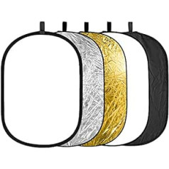 BDDFOTO 5-in-1 60 x 90 cm Photo Studio Oval Multi Disk Folding Light Reflector Set with Carry Bag for Studio Photography