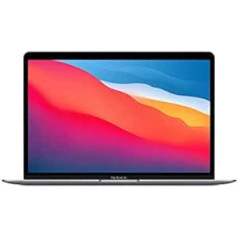 2020. gada Apple MacBook Air ar Apple M1 mikroshēmu (13 collas, 8 GB RAM, 128 GB SSD ietilpība) (QWERTY angļu valodā) Space Grey (atjaunots)