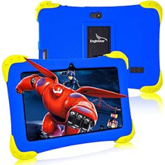 EagleSoar bērnu planšetdators Android 12 bērnu planšetdators 7 collas, četrkodolu 2 GB + 32 GB, dubultā kamera, HD displejs, WiFi, Bluetooth, bērnu bloķēšana, planšetdators bērniem vecumā no 2 līdz 12 gadiem ar bērniem necaurlaidīgu ko