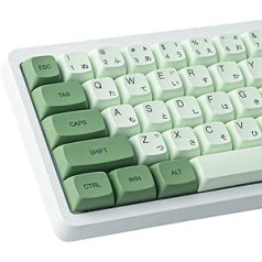 Sunzit Keycaps, PBT Keycaps 124 Key Keycaps XDA Profile Dye Sublimation Matcha Keycaps Suitable for Cherry MX Mechanical Keyboard