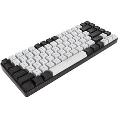 Gugxiom RGB portatīvā 80% mehāniskā tastatūra, RGB fona apgaismojums, ergonomiska, klusa mehāniskā biroja tastatūra, nav nepieciešams draiveris, Plug & Play operētājsistēmai Windows