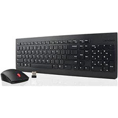 Lenovo Essential Wireless Combo Funk Tastatur, Maus-Set Multimediatasten, Spritzwassergeschützt Ita