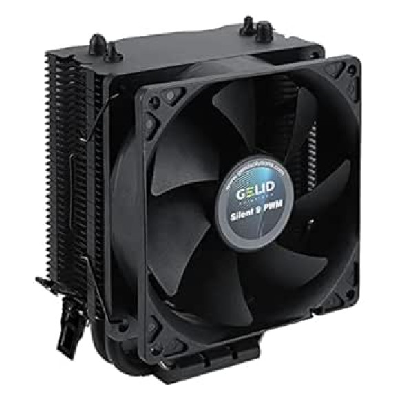 Gelid Solutions Black Frore - 2 Power Heatpipes - 92 mm PWM Fan - High-Quality Black Electrophoretic Coating - Black