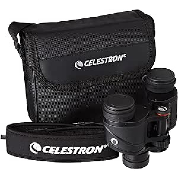 CELESTRON | Profesionālie Ultima binokļi 6,5 x 32 mm (augstas veiktspējas binokļi, 6,5 reizes palielinājums, šļakatu necaurlaidīgs un pretaizmigšanas līdzeklis, melns futrālis, zamšādas un kakla siksna)