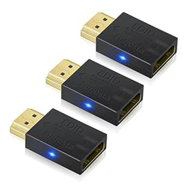 Mini HDMI EDID emulatora caurlaides alumīnija fiksators, kas piemērots bez galvas video sadalītāja slēdža paplašinātāja caurlaides adaptera vīrieša-mātei savienojuma manekena spraudnis (HDMI 1920 x 1080) 3P