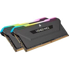 Corsair VENGEANCE RGB PRO SL 16GB (2x8GB) DDR4 3200 (PC4-25600) C16 galddatora atmiņa — melna