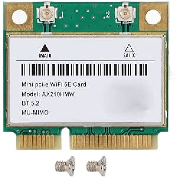 Bewinner PCIE WLAN adapteris, Bluetooth 5.2 bezvadu karte 2,4 GHz 5 GHz 6 GHz PCIE interfeiss Ļoti efektīvs pārraides tīkla adapteris priekš Win operētājsistēmai Linux