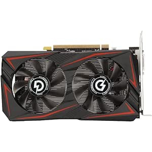 Goshyda RX550 4G spēļu grafikas karte 4 GB GDDR5 (128 bitu) diskrēta grafikas karte 1071 MHz PCI Express 2.0 DP DVI HDMI izvades saskarne ar ātru dzesēšanu ar diviem ventilatoriem