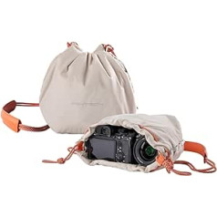 PGYTECH OneGo Camera Bag with Drawstring, Street Photography, Stylish Soft Shoulder Bag, Compatible with Mirrorless Camera Nikon/Canon/Sony/Fuji/GoPro/Action Cameras, White, White, shoulder bag