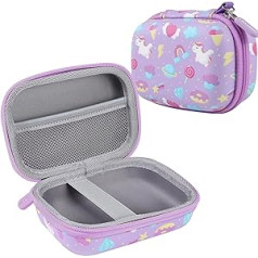 Leayjeen Kids Camera Bag Compatible with GlobalCrown/Cocopa/GKTZ/Hangrui/BAISIQI/Voltenick/Faburo/COOZi, Camcorder for 3-12 Years Old Kids Camera Toy Gifts (Case Only), Purple Unicorn, pocket