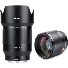 VILTROX AF 85 mm F1.8 Z-Mount portreta objektīvs Nikon Z fc Z7 II Z6 II Z5 Z6 Z7 Z50 (pilns formāts, fiksēts fokusa attālums, STM, automātiskais fokuss) Melns