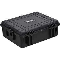 MEIJIA Case for Professional Cameras, Portable Waterproof All-Weather Camera Bag with Foam, Suitable Use of Drones, Camera, Equipment, Guns, Elegant Black, 24.25 x 19.41 x 8.61, black, Portable