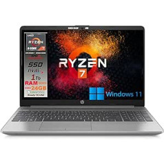 HP 255 G6 (15,6 collu) piezīmjdators AMD Dual Core 2,60 GHz Turbo, 8 GB DDR4 RAM, 240 GB SSD, Radeon R2, HDMI, tīmekļa kamera, USB 3.0, WiFi, Windows 10 Pro, itāļu QWERTY tastatūra