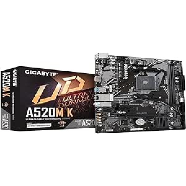 Gigabyte mātesplate A520M K (A520, AM4, mATX, AMD)