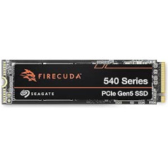 Seagate FireCuda 540 NVMe SSD 2TB, PC spēļu iekšējais cietvielu disks, M.2 PCIe Gen5, līdz 10 000 MB/s, 3 gadu glābšanas dienests, modeļa Nr.: ZP2000GM3A004