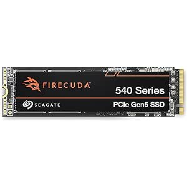 Seagate FireCuda 540 NVMe SSD 2TB, PC spēļu iekšējais cietvielu disks, M.2 PCIe Gen5, līdz 10 000 MB/s, 3 gadu glābšanas dienests, modeļa Nr.: ZP2000GM3A004