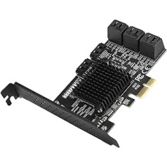 Lazmin 8 portu PCI E uz SATA 3.0 kontrolieris PCI Express uz SATA3.0 8 portu SATA III paplašināšanas kontroliera kartes adapteris