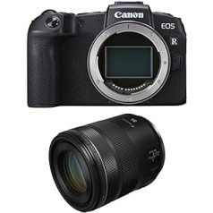 Canon EOS RP pilna formāta sistēmas kamera — korpuss ar RF 85 mm F2 — makro ir STM (bez spoguļa, 26,2 megapikseļi, 7,5 cm Clear View LCD II, 4K, DIGIC 8 attēlu procesors, WiFi, Bluetooth, pilna kadra)