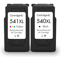 „Cartridgeify PG-540XL CL-541XL“ spausdintuvo kasetės, suderinamos su „Canon PG-540 XL CL-541 XL“ kasetėmis, skirtomis PIXMA MG2250 MG3250 MG3550 MG3650 MG4250 MG3650 MG4250 MX375 MX55MX25MX5MX25MX25MX395 535