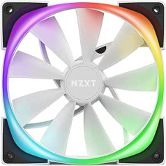 NZXT Aer RGB 2 - HF-28140-BW - 120 mm RGB PWM Case Fan - Advanced Lighting Options via CAM Software - Winglet Fan Blade - Quiet Operation - Fluid-Dynamic Bearing - Single Pack