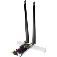 LogiLink WL0248 PCI Express jaunākās paaudzes karte ar WLAN (5GHz/6GHz/2.4GHz) un Bluetooth (5.2. versija)