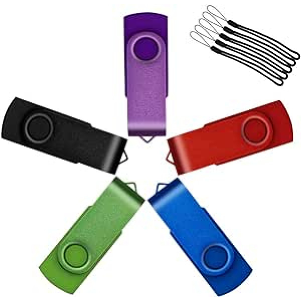 4 GB USB zibatmiņas zibatmiņa USB 2.0 Speicherstick 5 Stick Uflatek Flash Laufwerk Pagrieziet atmiņas kartes Metāla zibatmiņas disks Mehrfarbig Thumb Drive Externer Datenstick ar auklu